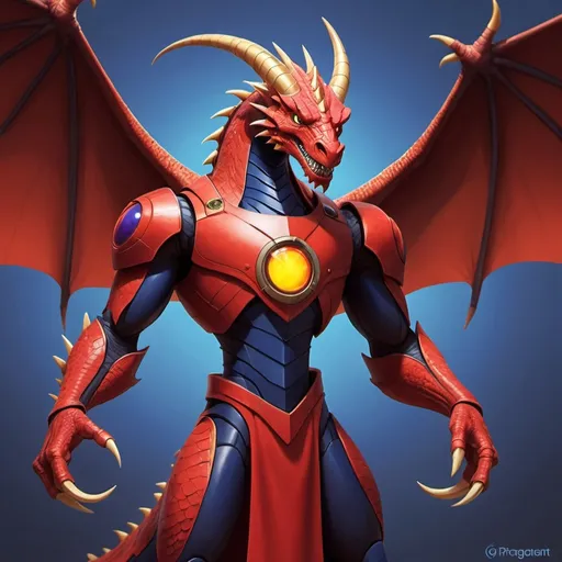 Prompt: Eradicator Dragonic Descendant in pixar art style