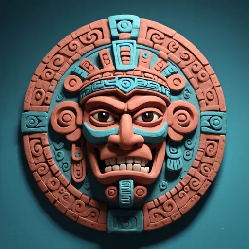 Prompt: Quick Shield in claymation mayan desgin art style
