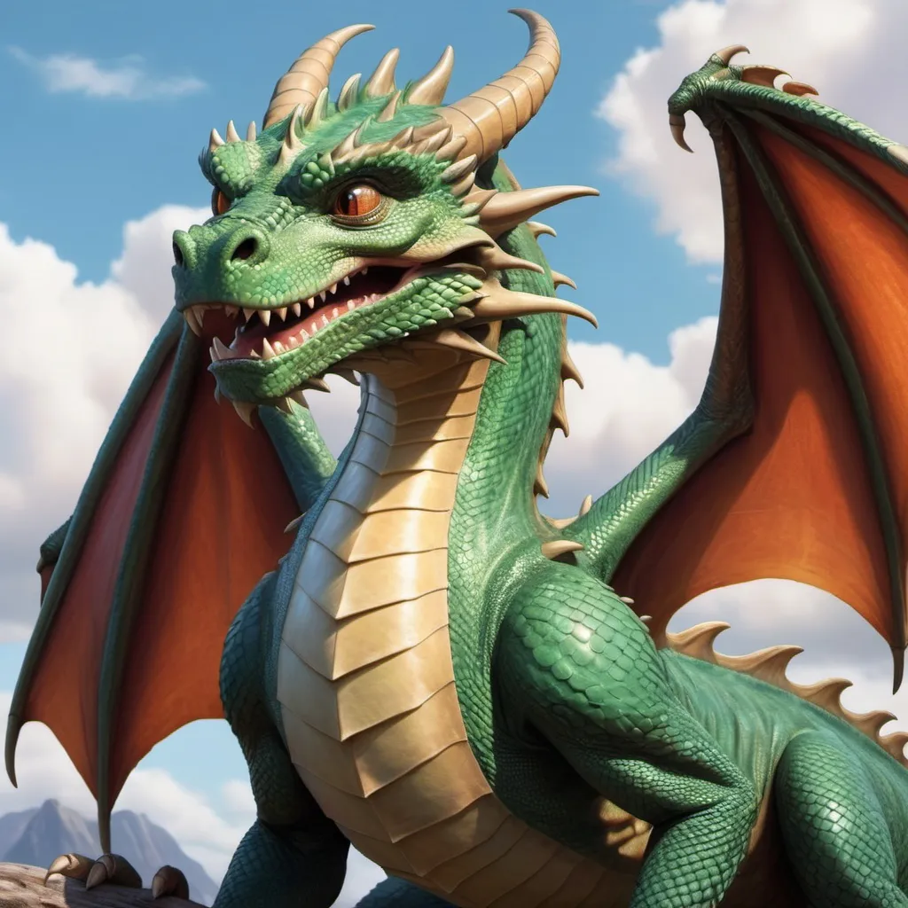 Prompt: Plenary Dragon in hyperrealism dreamworks art style