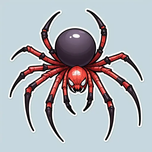 Prompt: Ruinweb Spider in sticker visual novel art style