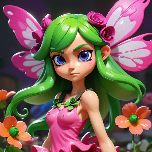 Prompt: Rosarium Fairy, masterpiece, best quality, in splatoon art style