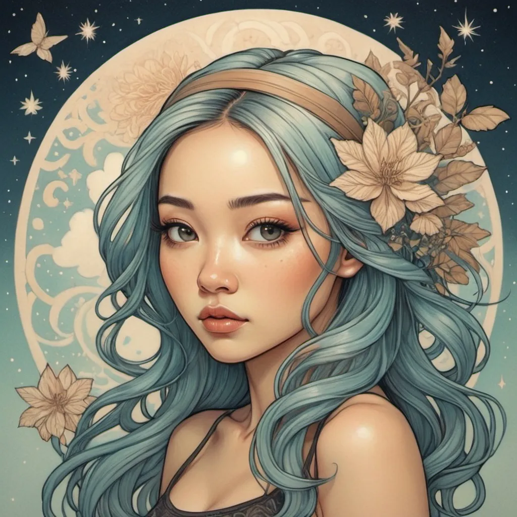 Prompt: Alandra Sky Dreamer in audrey kawasaki art style