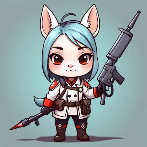 Prompt: Dragoon Medic in cute ebra art style