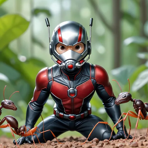 Prompt: Antman commanding a army of ants