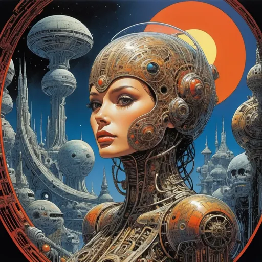 Prompt: Allure of the Unknown in philippe druillet art style

