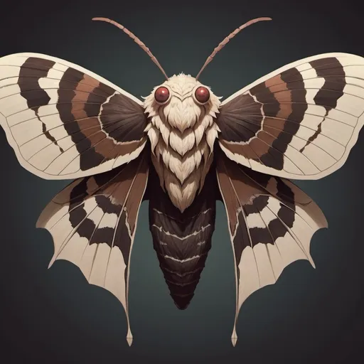 Prompt: Behold the Beast in moth art style

