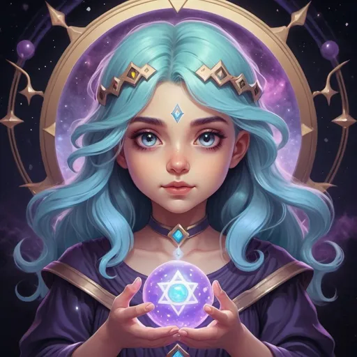 Prompt: Arcane Aether in cute Tetrachromat art style