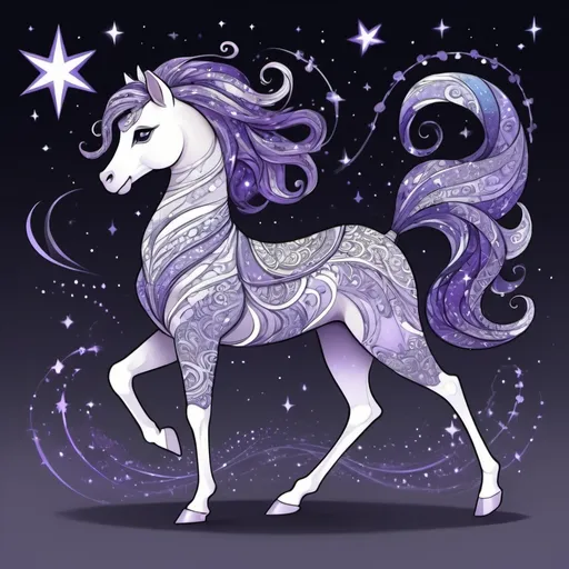 Prompt: Starlight Strut in zen tangle art style
