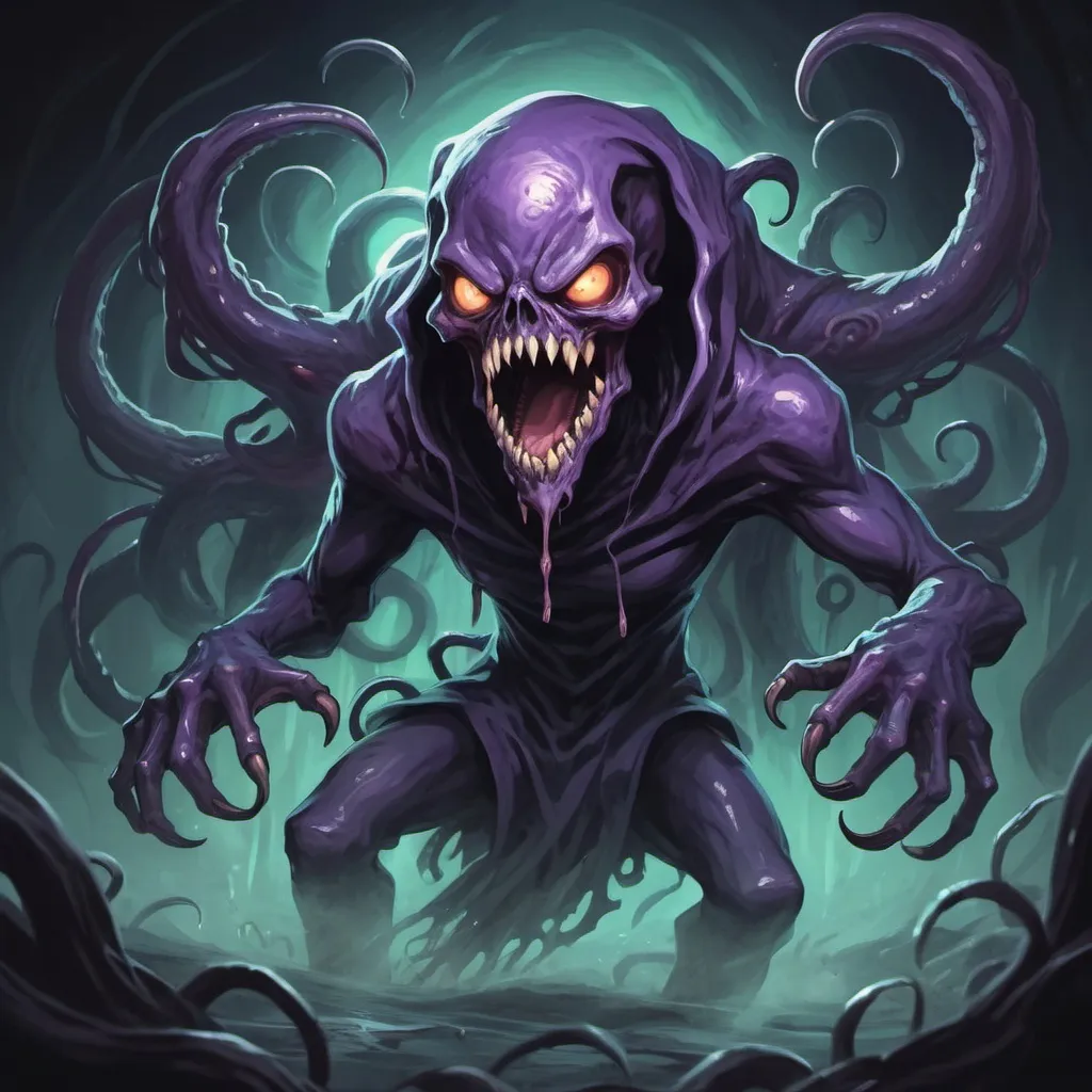 Prompt: Ghastly Attack in monster eldritch art style