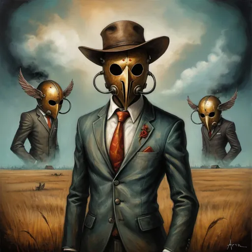 Prompt: Agent of Masks in esao andrews art style