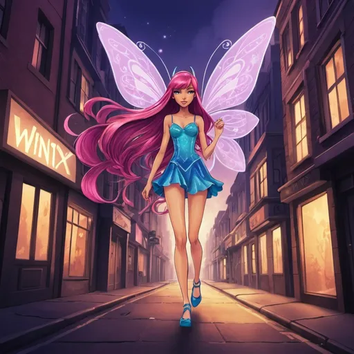 Prompt: Beneath These Streets, in winx art style