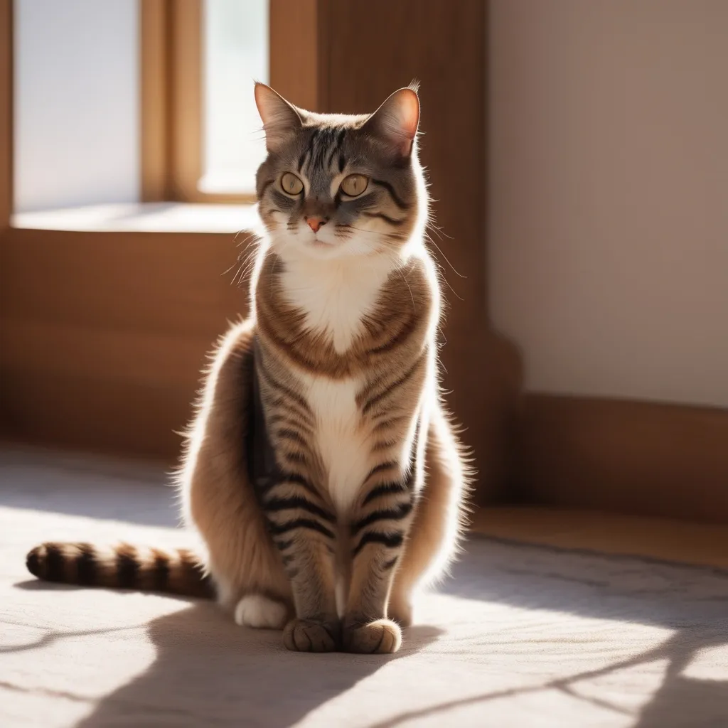 Prompt: A cat sitting on the floor