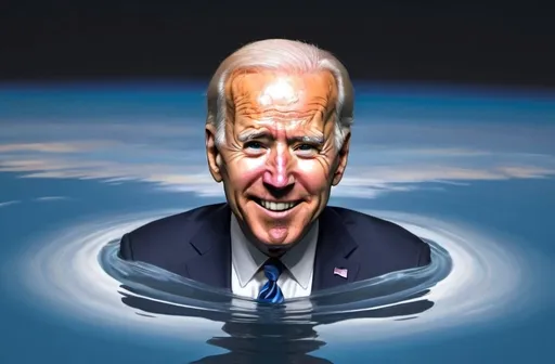 Prompt: Joe Biden floating in a different dimension