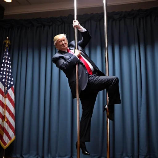 Prompt: Trump pole dancing
