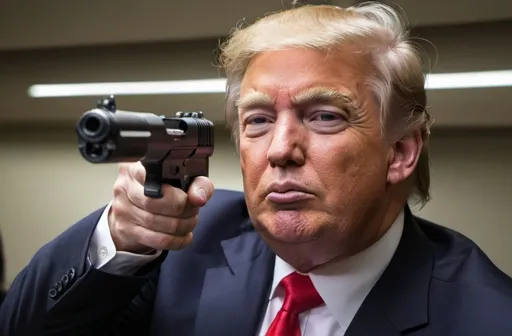 Prompt: Donald Trump shooting laser out his eyes