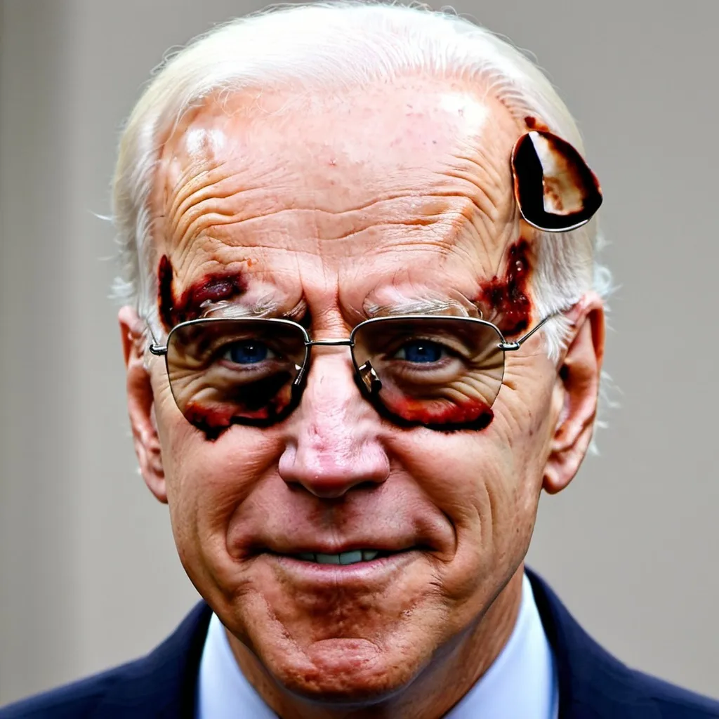 Prompt: Joe Biden with skin disease