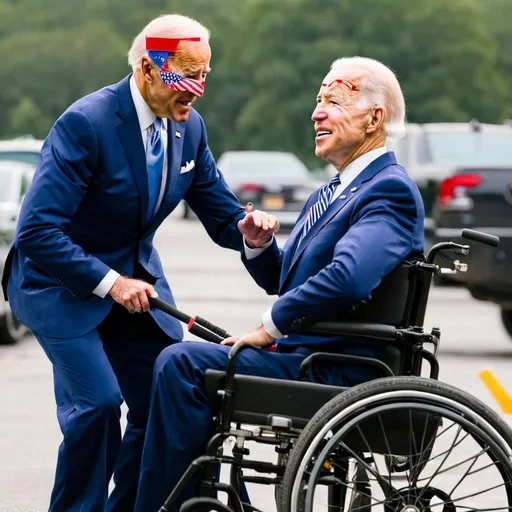 Prompt: Joe Biden in wheelchair