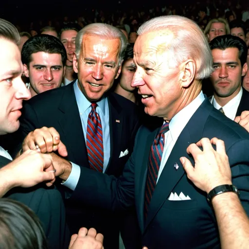 Prompt: Joe Biden in 90's Moshpit