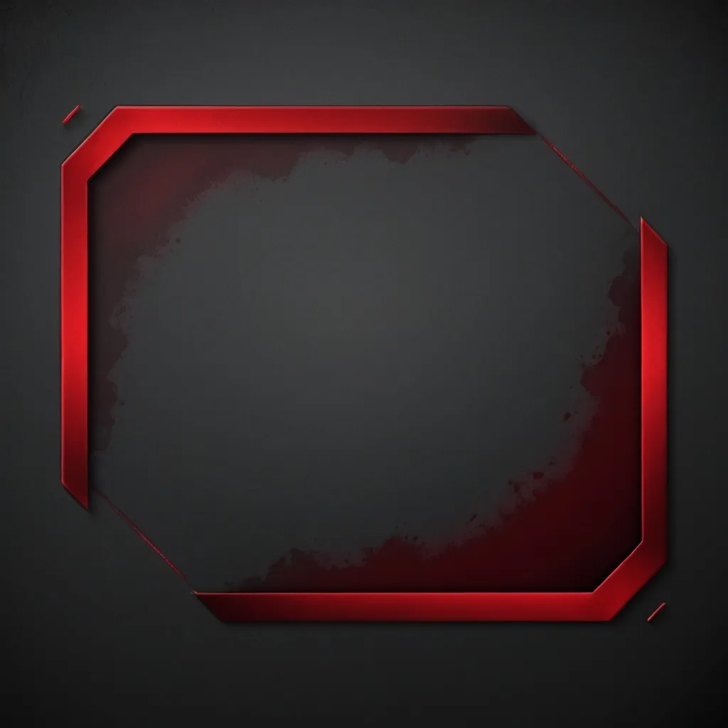 Prompt: dark gray background with 2 red corners and red effects in the middle