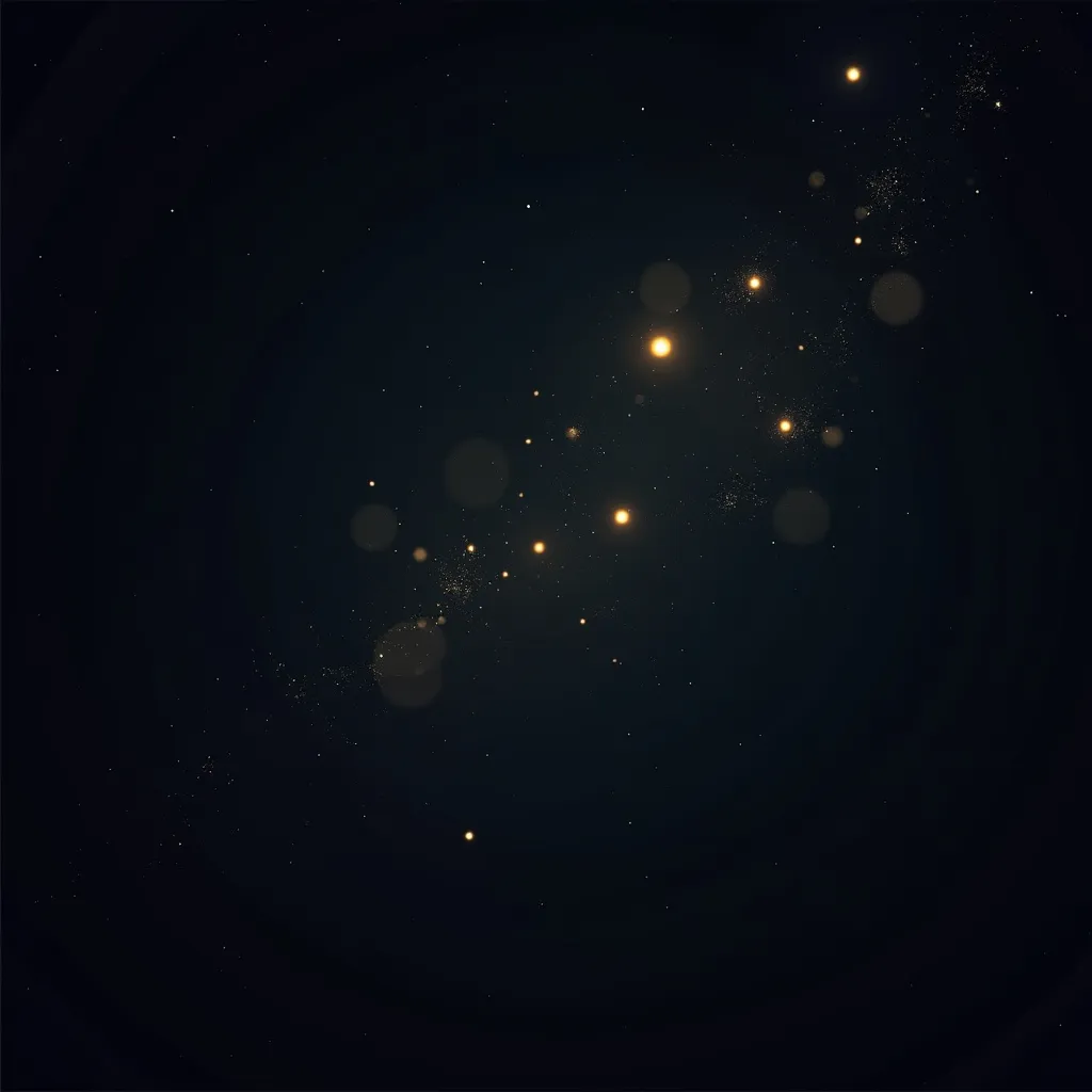 Prompt: A dark screen with twinkling stars slowly appearing. Gentle sparkles float by.
