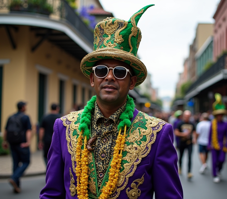 Prompt: mardi gras parade
