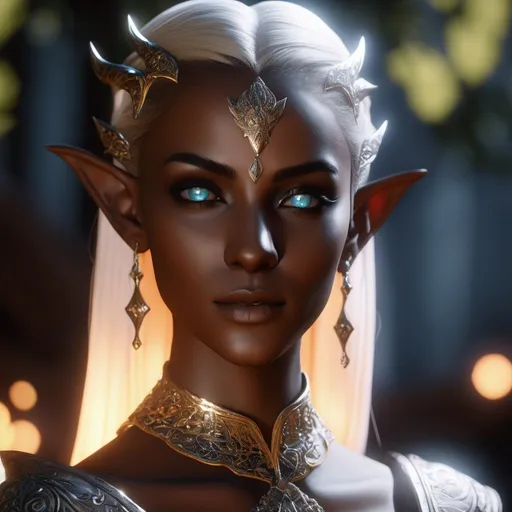 Prompt: extremely realistic, hyperdetailed, dark elf, emitting dark aura, highly detailed face, highly detailed eyes, full body, whole body visible, full character visible, soft lighting, high definition, ultra realistic, unreal engine 5, 8K, digital art