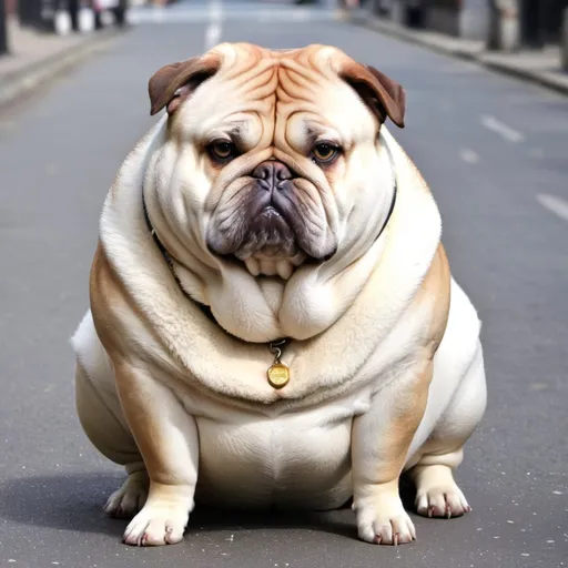 Prompt: Fat dog