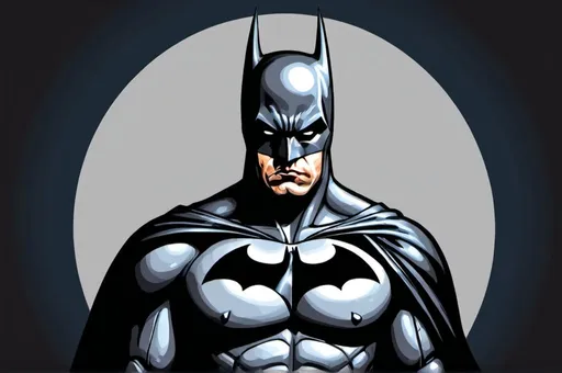 Prompt: Illustration art of batman, make it is created on adobe illustrator