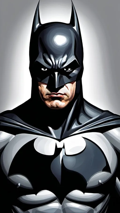 Prompt: Illustration art of batman, make it is created on adobe illustrator