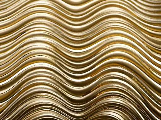 Prompt: Gold wavy lines