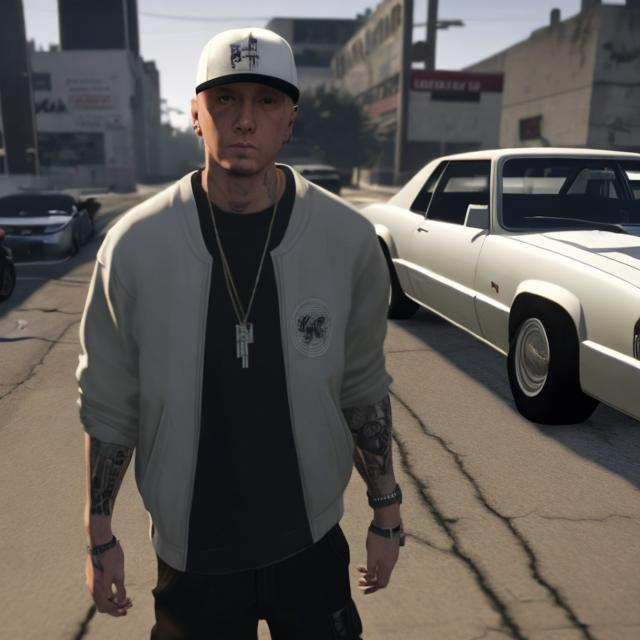 Prompt: Eminem in gta 