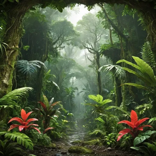 Prompt: create a rainforest
