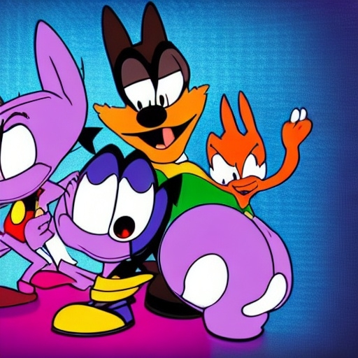 Prompt: Are crossovers overrated? News article. Videogames. Movies. Stock image. Bugs Bunny. Velma. Buster bunny Shaggy. .Looney Tunes Batman. Garnet from Steven Universe. Steven Universe. Porky pig. Daffy Duck. Sonic . Tails. Michael Jordon. Detail.