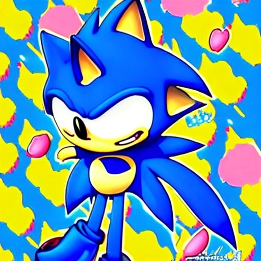 Prompt: kawaii chibi Sonic illustration art