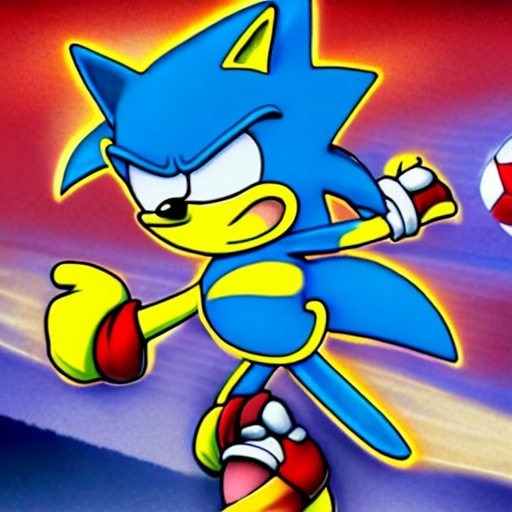 Prompt: What Sonic Simpsons will Sports playing the football Game from what sonic is fastest life Speed run is his wife he kick the soccer ball for detail Simpsons