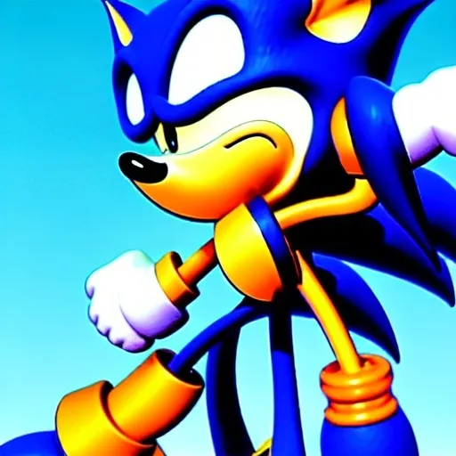 Prompt: Excite Me sonic the hedgehog and say l Character animation which dragon ball Z studio ghibli how to beat up Grease sonic on Suki Taxila Japanese anime Art detail artstation Camera look at all these details