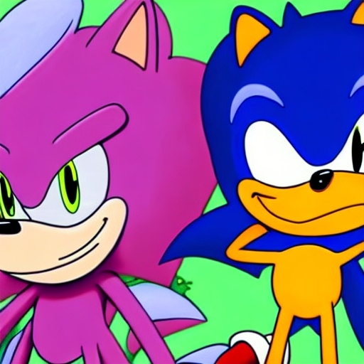 Prompt: sonic and happy tree friends crossover, cartoon network stillframe, hd,