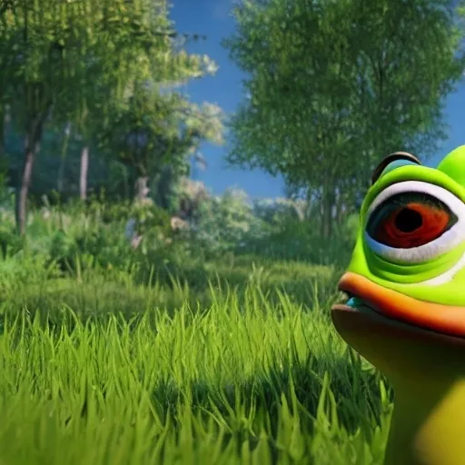 Prompt: pepe unreal engine generation, 4 k