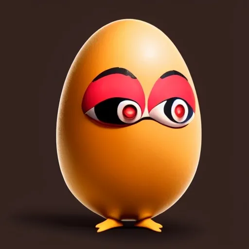 Prompt: anthropomorphic chicken egg with human eyebrows eyes nose and a large human lips with a blank background, trending on Artstation, highly detailed, hyper realistic, vibrant colors, HD wallpaper, 4k, photorealistic, digital art