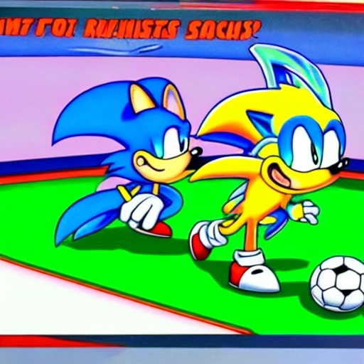 Prompt: What Sonic Simpsons will Sports playing the football Game from what sonic is fastest life Speed run is his wife he kick the soccer ball for detail Simpsons