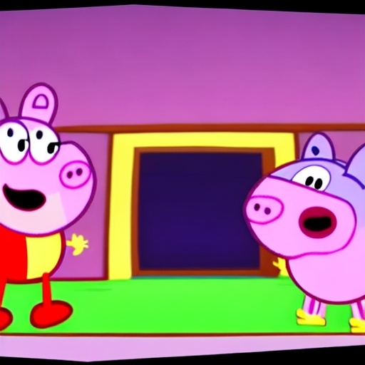 Prompt: Lirkeriki sonic peppa pig of 390s-cartoon network stillframe, hd, 