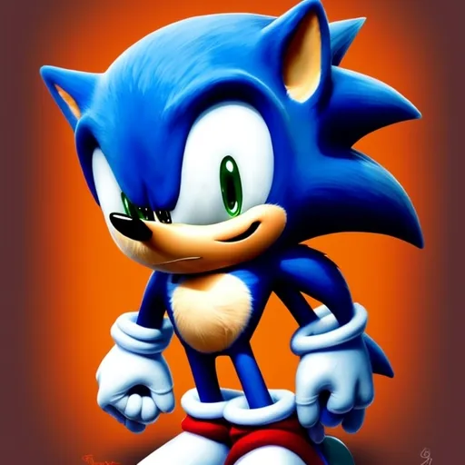 Prompt: cute Sonic the Hedgehog stitch, beautiful, artstation, by carl barks, davis, marc, Sonic the Hedgehog artist