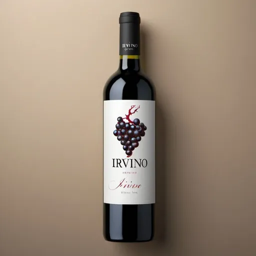 Prompt: wine label called Irvino