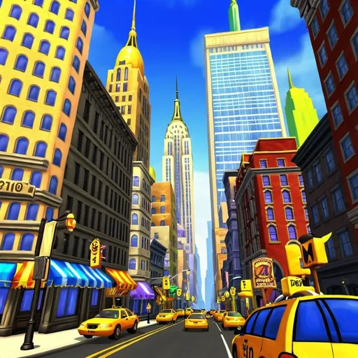 Prompt: New York City in Wizard101 art style