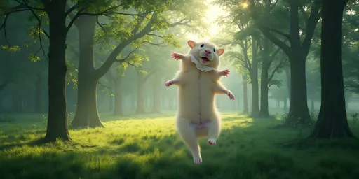 Prompt: @yVJ82K0RbMCGxa83pDT3 jumping up and down from the grass