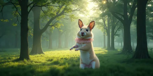 Prompt: @yVJ82K0RbMCGxa83pDT3 jumping up and down from the grass