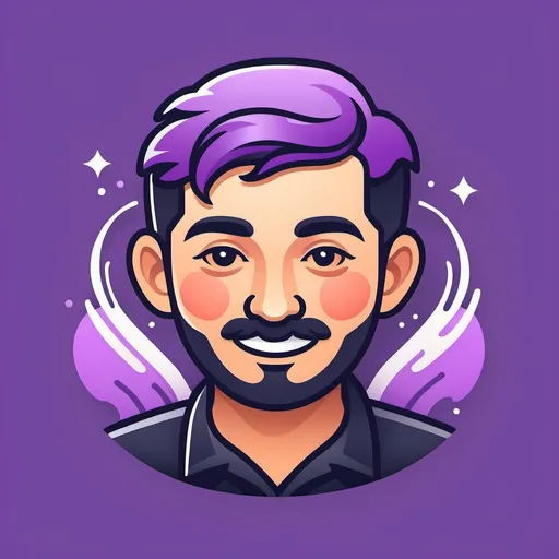 Prompt: An image of a streamer icon