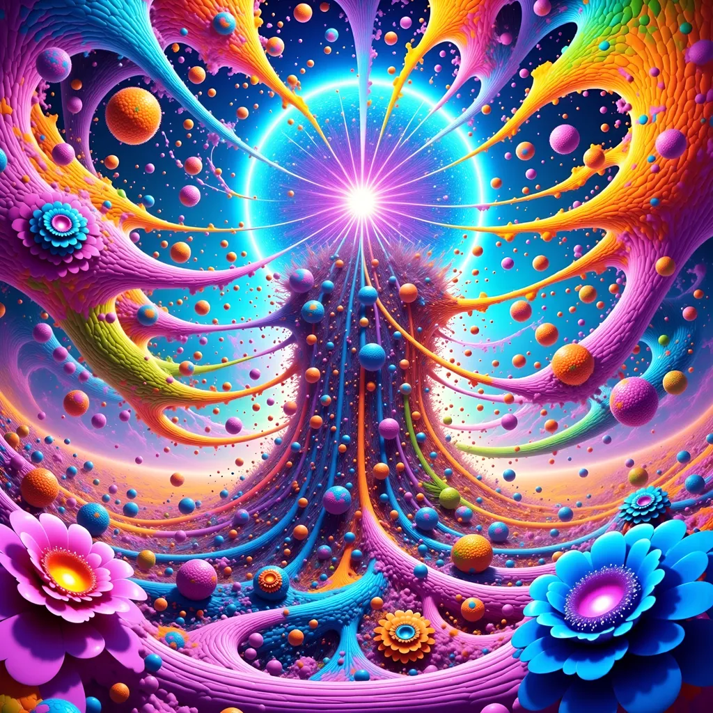 Prompt: realistic proud light drawing bright neon god variety rare patterned cobweb glow covers flowers spectrum of light drawing rich colours painting intricate detail spectrum array of pastel colour backdrop, bright colourful, elegant design