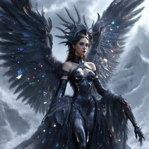 Prompt: 



In a haunting tableau, the dark black gothic queen angel stands as a formidable sentinel of the night, her magnificent wings unfurled in a grand display that captures the very essence of shadowy power. Each feather is a deep obsidian, shimmering with hints of silver and midnight blue, reflecting a chilling light that seems to pulse with the heartbeat of the moonlit sky.


Surrounding her is an aura of vengeance, a shimmering halo of ethereal darkness that crackles with energy, illuminating the encroaching shadows that swirl from the tempestuous skies above. The clouds churn ominously, their deep blacks and purples contrasting sharply with the spectral glow that emanates from her, casting an otherworldly light upon the scene. This interplay of light and shadow creates a captivating visual narrative, evoking a sense of impending reckoning.


The queen's expression is one of fierce determination, her eyes glowing with an otherworldly fire that speaks of unwavering resolve. Every muscle in her poised stance conveys strength and purpose, as if she is ready to unleash the full force of her dark wrath upon those who have wronged the innocent.


The atmosphere is thick with intensity, each detail rendered in stunning 4K ultra-definition, allowing viewers to immerse themselves in the cinematic grandeur of the moment. The air crackles with anticipation, as the dark black gothic queen angel stands as a beacon of power and a harbinger of justice, ready to reclaim the balance between light and dark. This is not just a figure of vengeance; she is a symbol of the indomitable spirit that rises from the shadows, inspiring awe and reverence in all who behold her.

