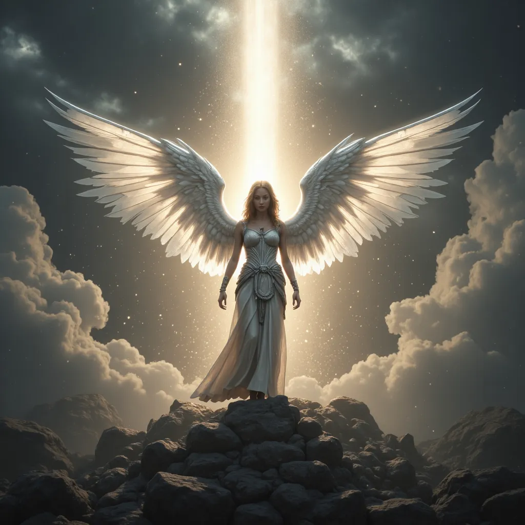 Prompt: n a breathtaking tableau, the avenging angel stands as a formidable sentinel of justice, her majestic wings unfurled in a grand display that captures the very essence of celestial power. Each feather glimmers with ethereal white and silver tones, reflecting a divine light that seems to pulse with the heartbeat of the universe.


Surrounding her is an aura of vengeance, a shimmering halo that crackles with energy, illuminating the darkness that encroaches from the stormy skies above. The clouds churn ominously, their deep grays and blacks contrasting sharply with the radiant light that breaks through, casting a surreal glow upon the scene. This interplay of light and shadow creates a captivating visual narrative, evoking a sense of impending reckoning.


The angel's expression is one of fierce determination, her eyes ablaze with a righteous fire that speaks of unwavering resolve. Every muscle in her poised stance conveys strength and purpose, as if she is ready to unleash the full force of her divine wrath upon those who have wronged the innocent.


The atmosphere is thick with intensity, each detail rendered in stunning 4K ultra-definition, allowing viewers to immerse themselves in the cinematic grandeur of the moment. The air crackles with anticipation, as the avenging angel stands as a beacon of hope and a harbinger of justice, ready to reclaim the balance between light and dark. This is not just a figure of vengeance; she is a symbol of the indomitable spirit that rises against the shadows, inspiring awe and reverence in all who behold her.

